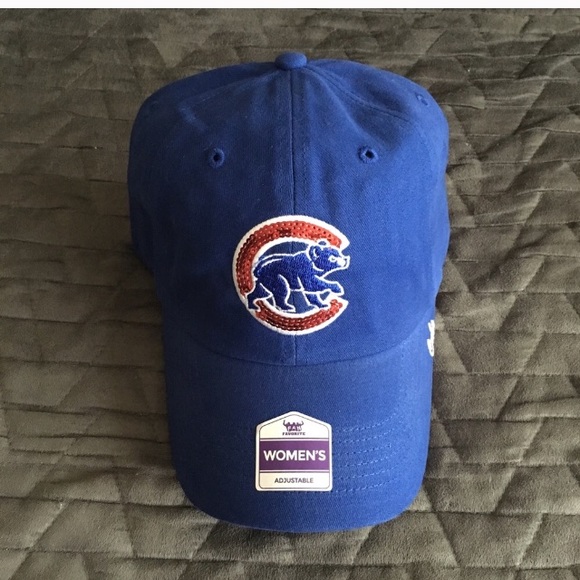 NWT Chicago Cubs Blue Sequin Baseball Cap - Picture 3 of 8
